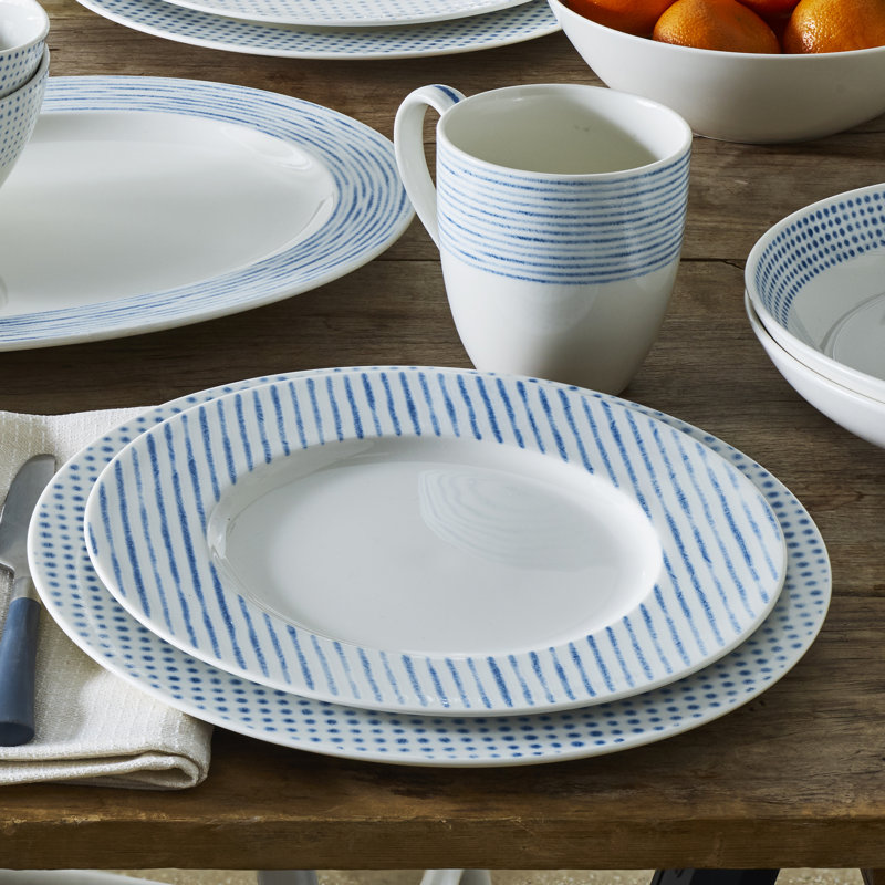 Assiettes à salade Noritake - 9,5 po, Bleu