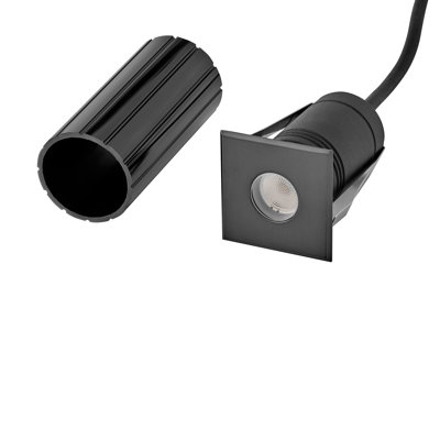 Grand luminaire carré intérieur / extérieur en acier inoxydable
