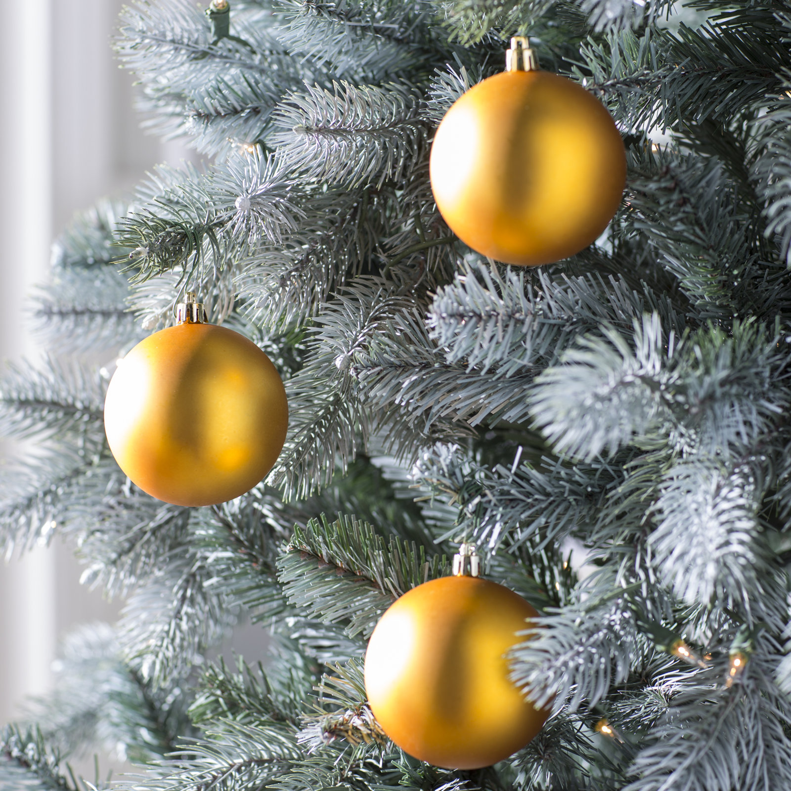 The Holiday Aisle® 3" Shatterproof Bauble, Antique Gold, 3" H x 3" W x 3" D