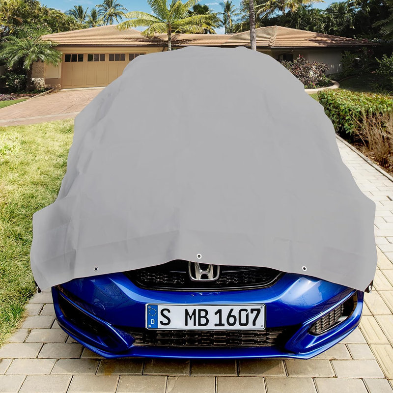 Ashayra Mildew Resistant Automobile Cover By Dakota Fields, Grey, 600 cm H x 150 cm W x 1 cm D