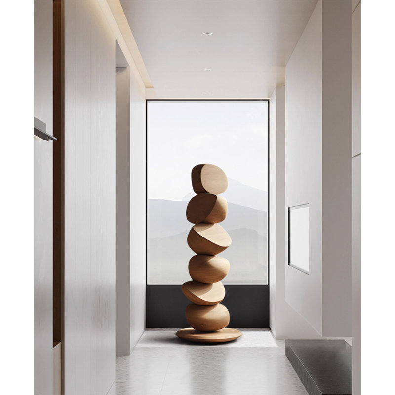 Ornement de sculpture en bois massif