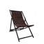 Fauteuil en cuir Pacific - bois de noyer foncé avec structure en acier noir 