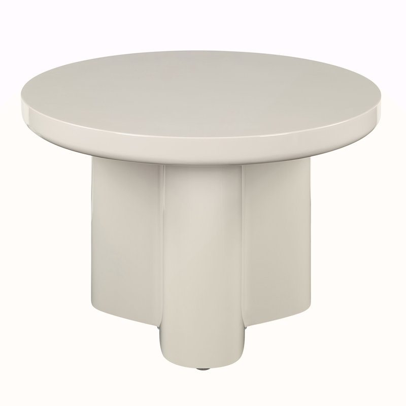 Light Gray High Gloss End Table
