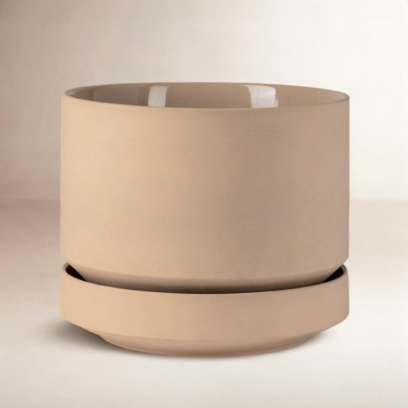 Pot à fleurs en céramique Byer, H 4,25 po x l 5 po x P 5 po, Avoine