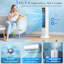 Refroidisseur d'air à évaporation électrique portable Ecotronic, ventilateur de tour avec télécommande, 3 vitesses et 3 modes, oscillation à 50 °, 4 blocs de glace, remplissage d'eau supérieur et inférieur pour le bureau de la chambre à coucher