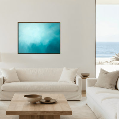 «Coastal Retreat Underwater Clouds xiv» par Megan James - reproduction de cadre flottant sur toile