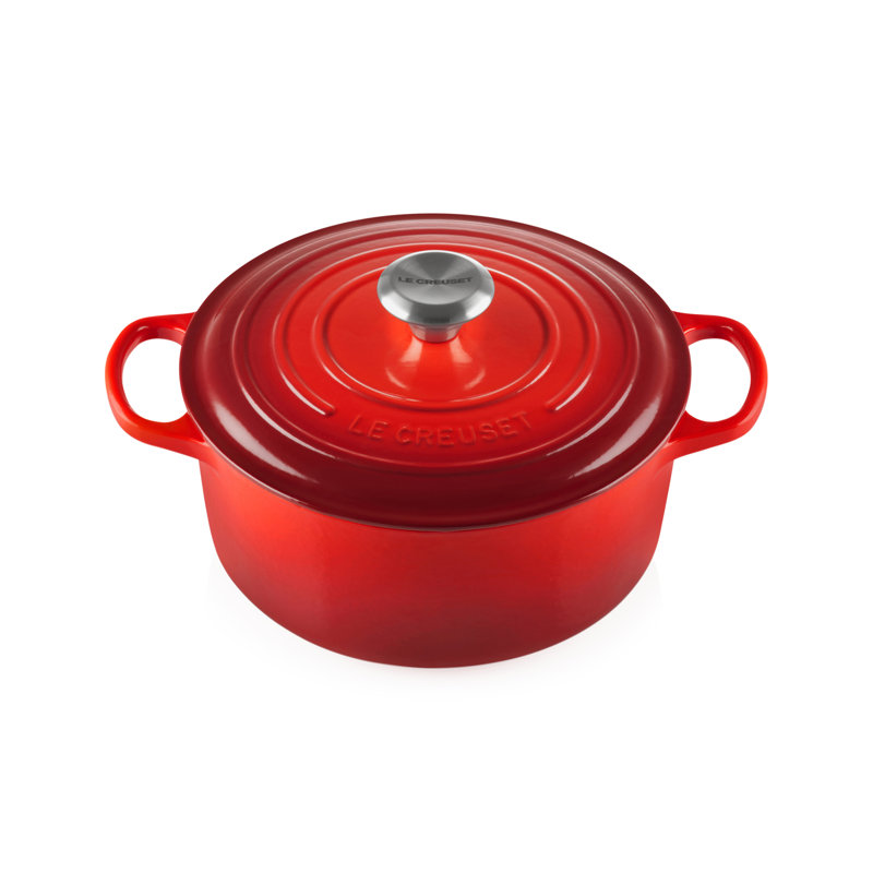 Le Creuset Cast Iron Round Casserole, Cerise, 30cm / 8.1L