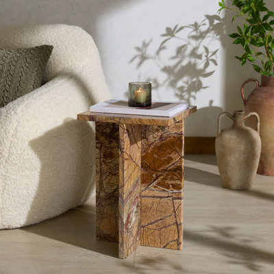 Tablette d'appoint en marbre 12 "Adriano