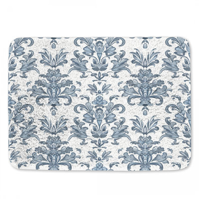 Ornate Damask Bath Mat Patterns Bathroom Decor Baroque