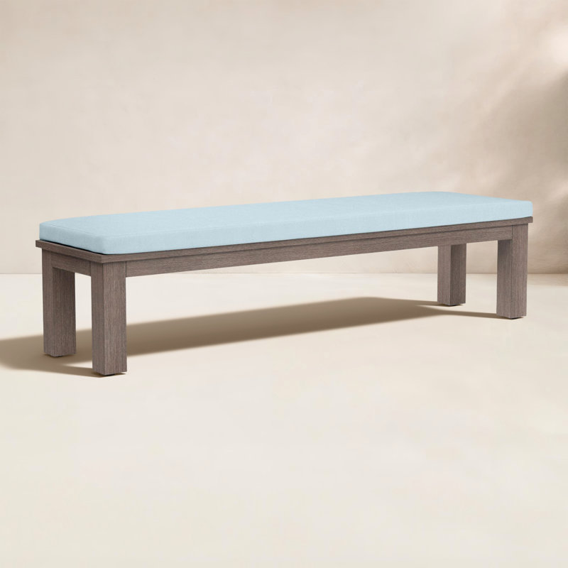 Laguna Outdoor Dining Bench, Canvas Skyline Sunbrella®