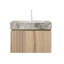 Meuble-lavabo flottant de luxe avec plateau en pierre frittée et lavabo en céramique-129220574-129220576-129220575