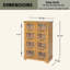 Armoire de rangement moderne avec 8 portes, vitrine