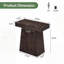 Table de bout 23,6 po avec base fuselée, brun foncé-775331862-782380964