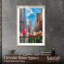 Motif floral de New York I, impression de boîte-cadre par Notoriart-116877878-116877876