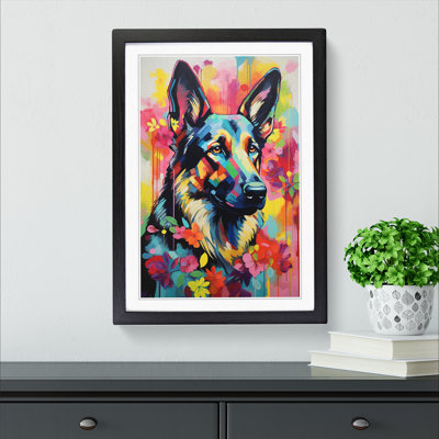 German Shepherd Modern No.2 - Framed Print
