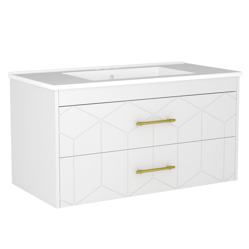Meuble-lavabo 36 po avec lavabo, 36", Blanc