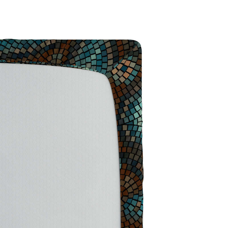 Microfiber Paisley Fitted Sheet, Twin Fitted Sheet, Brown Paisley