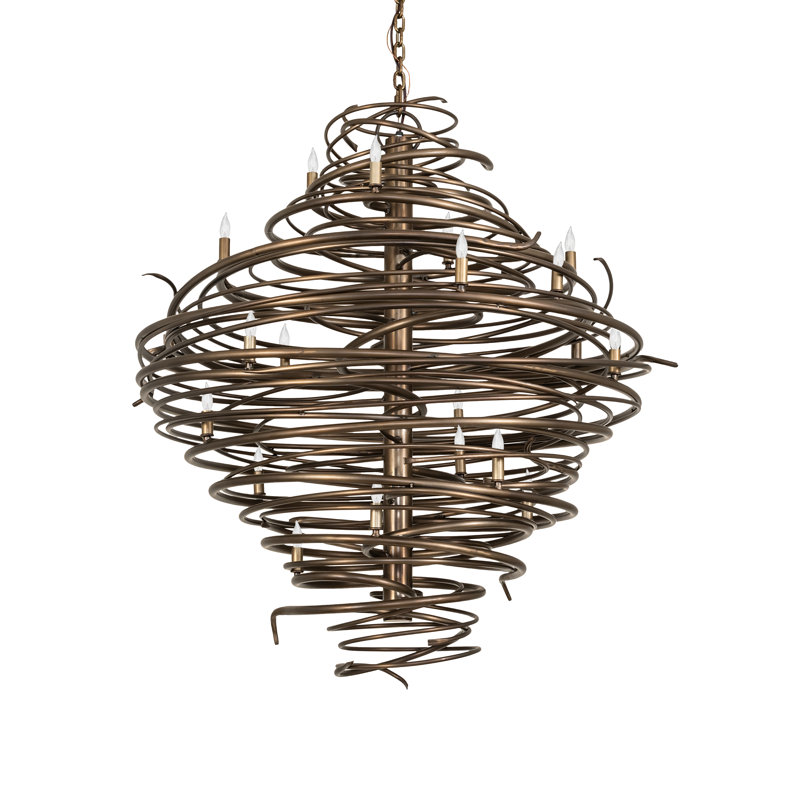 20 - Light Chandelier, Antique Copper
