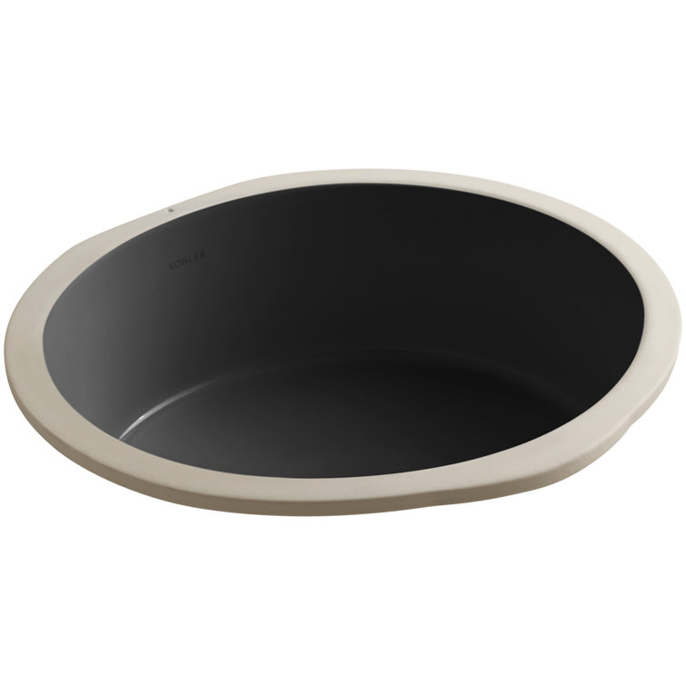 Kohler K-2883-7 Verticyl Ceramic Vitreous China Circular Undermount Bathroom Sink with Overflow