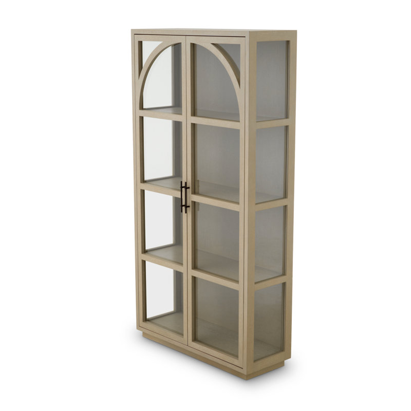 San Bernardino Display Stand, Washed Oak/Bronze
