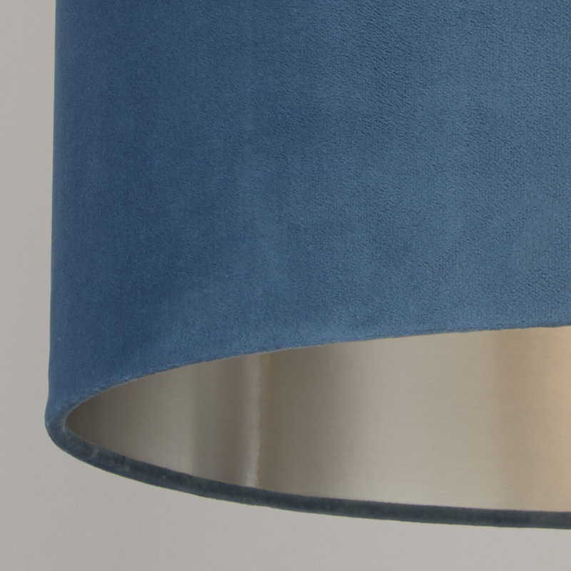 Velvet Drum Accent, 22cm H x 38cm W x 38cm D, Teal