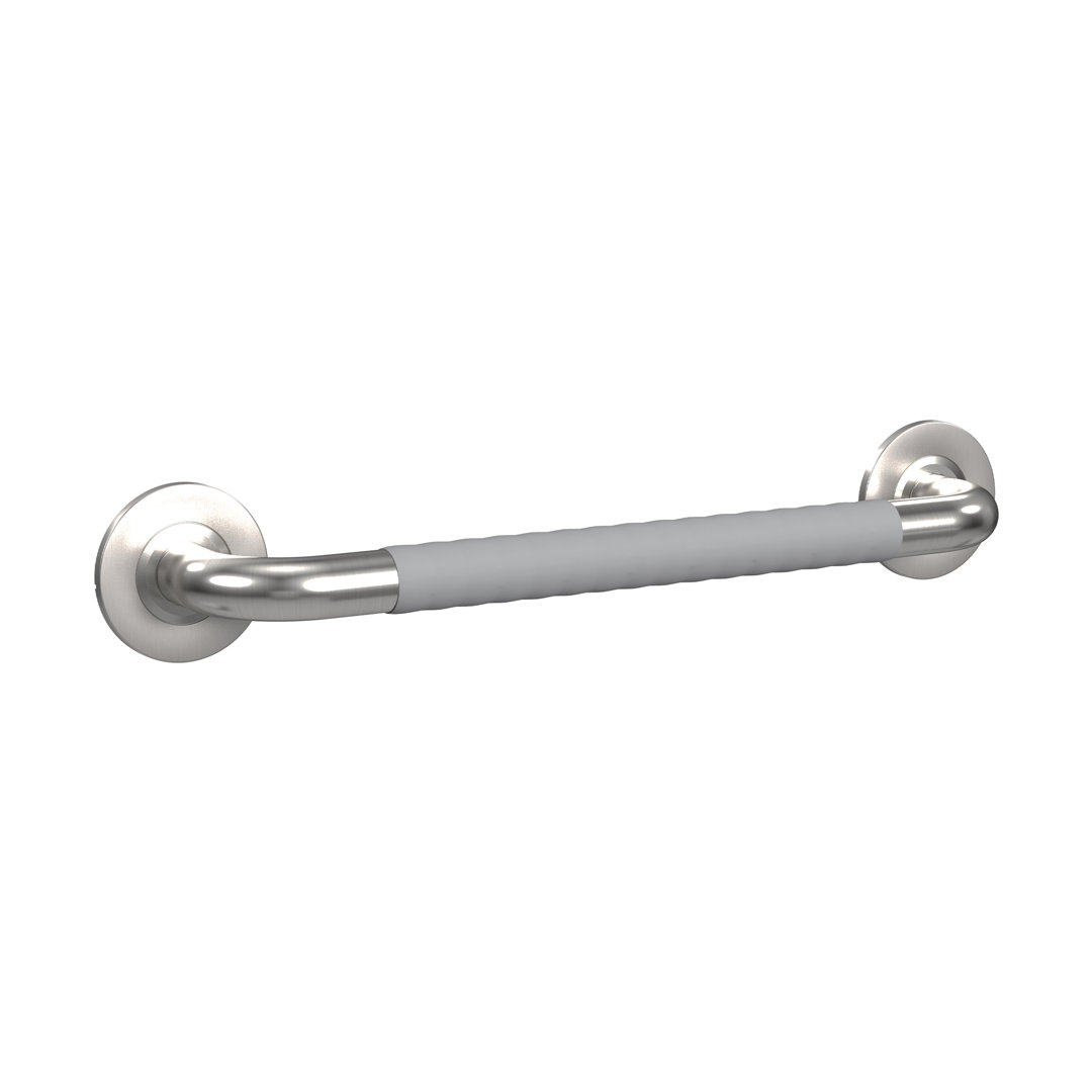 ErgoSafetyBar 18-in Dimpled Ergonomic Soft Grip 32mm Diameter ADA Compliant 500 lb Weight Capacity Pulse Showerspas 