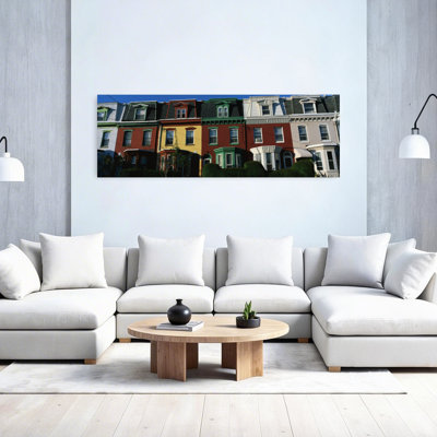 Row Houses Philadelphia PA by J Sohm/VOA LLC - Wrapped Canvas Panoramic Print