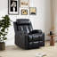 Fauteuil inclinable manuel moderne en similicuir de 31,5 po de largeur avec deux porte-gobelets et un dossier rembourré-475905702