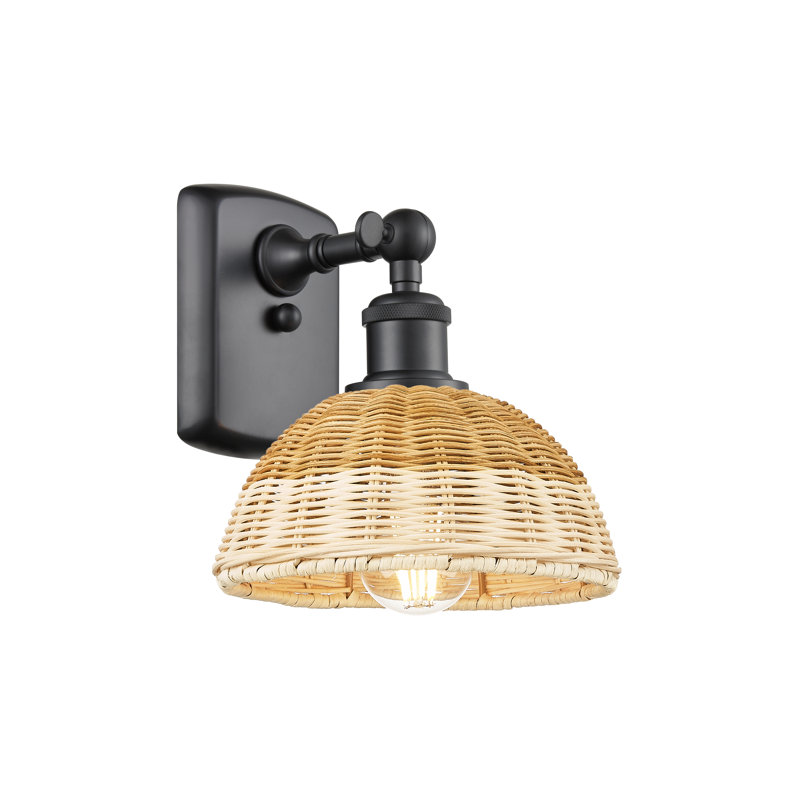 Bristol Natural II Steel Armed Sconce, Crème / cuivre antique