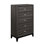 Mobilier de chambre à coucher avec poignées de bar en chrome poli de conception contemporaine 1 pièce
