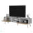 TV Rack, Spacious Storage With 2 Hinged Drawers And Open Shelves