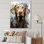 «Dog Weimaraner Majestic Portrait V», reproduction sur toile