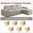114.2'' Down-Filled Modular Sofa with Adjustable Recline Backrest and Storage Space-1504166363