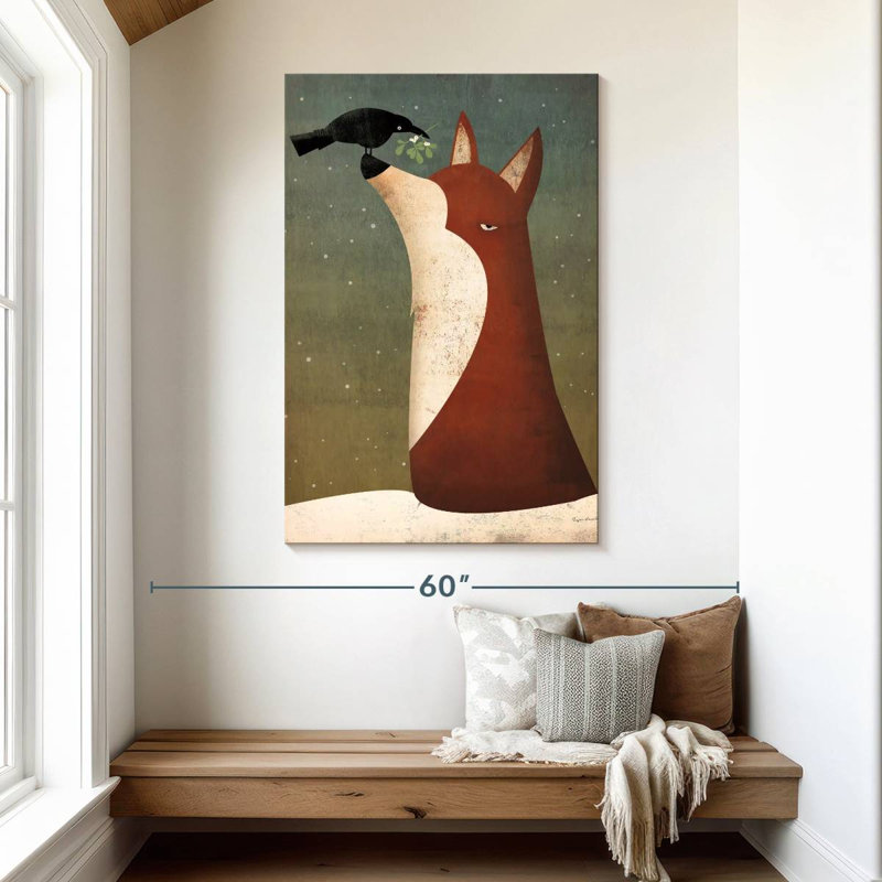 Brampt Fox And Mistletoe, 48" H x 32" W