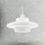 14 cm H Round Glass Pendant Shade ( No Direct Attachment Method ) in White