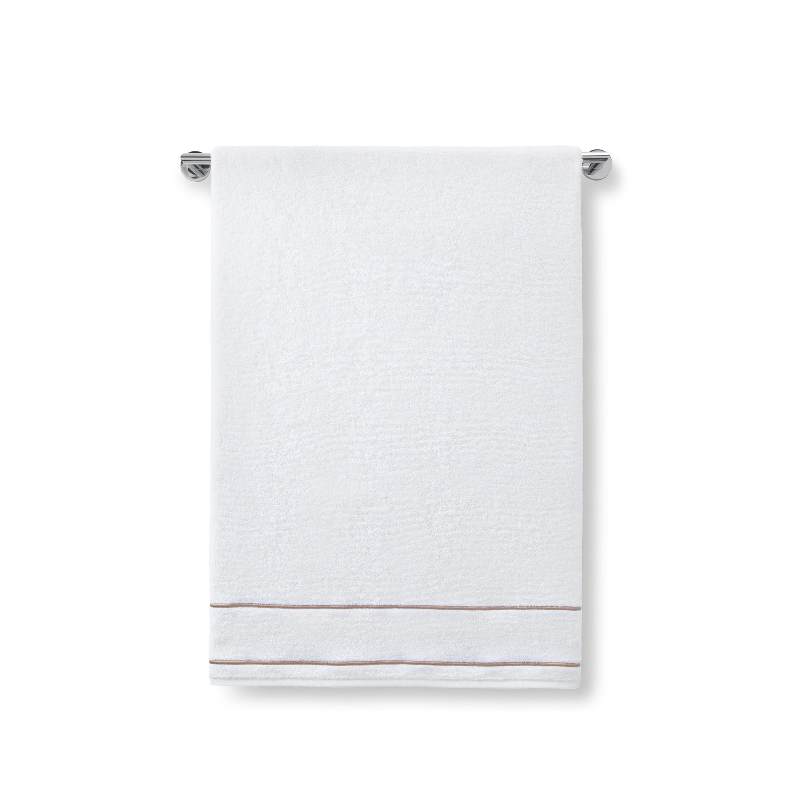 Lillet Cotton Hand Towel, White/Tan
