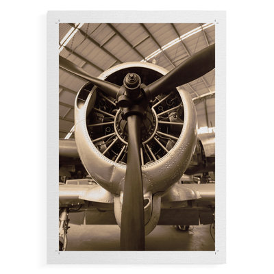 Moteur d'avion - impression sur toile seulement - non encadrée