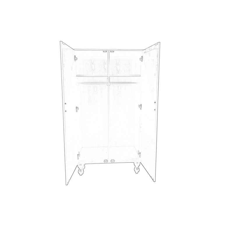 Garde-robe en bois de pin durable