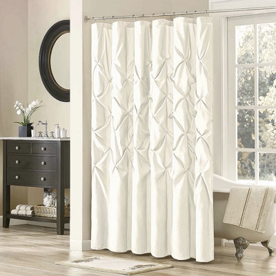 Tufted Semi-Sheer Shower Curtain(72x72") 1PCS