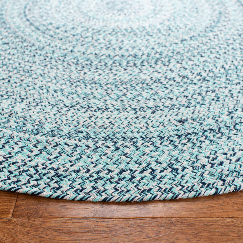 Manz Hand Woven Cotton Solid Rug, Round 5'