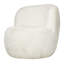 Fauteuil d'appoint en polyester tonneau rond blanc