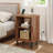 23.5"H Wooden Round End Table With Charging Station-1418902940-1428317503