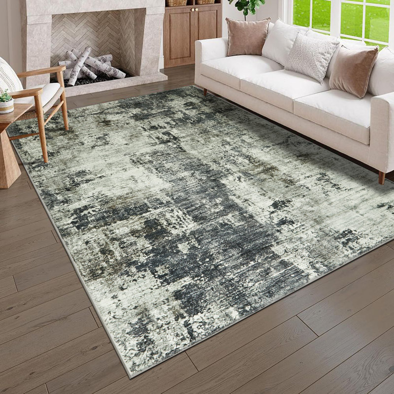 Modern Plush Area Rug Machine Tufted Shaggy Area Carpet, Rectangle 120 x 170 cm