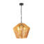 Luminaire suspendu en corde de chanvre de 17 po - suspendu artisanal pour îlot de cuisine, salle à manger, finition naturelle de chambre à coucher, fer à hauteur réglable et lampe décorative tissée à la main
