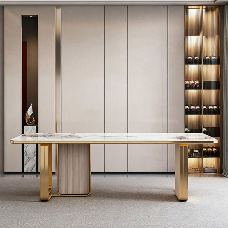 Table de salle à manger rectangulaire Modern, 29,53 po H x 55,12 po L x 31,5 po l