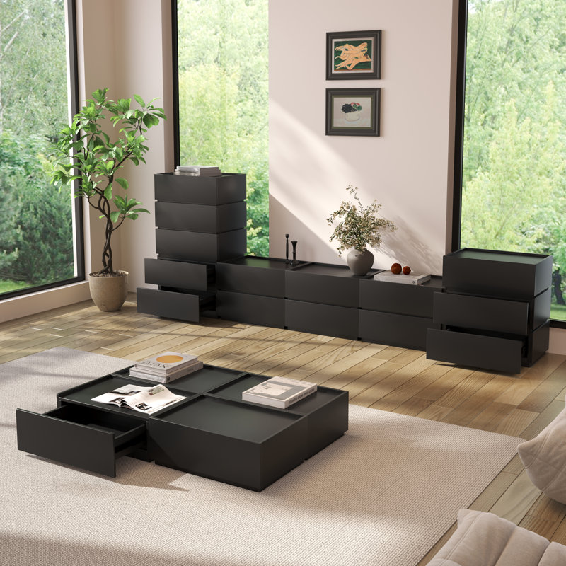 Table basse Heckman, Noir