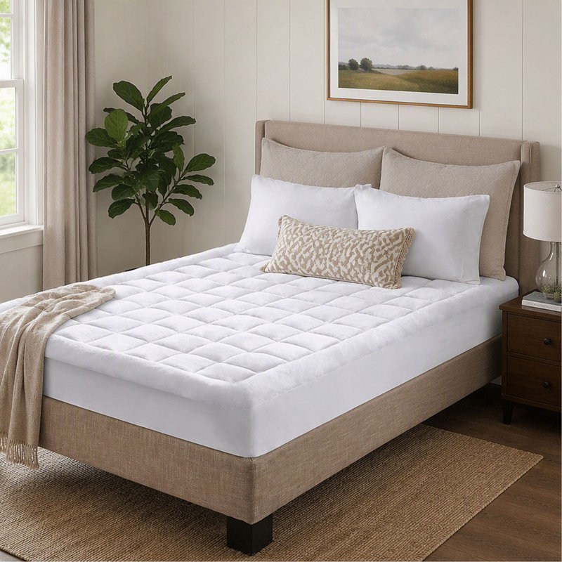 Protège-matelas, rembourrage en duvet hypoallergénique moelleux, imperméable