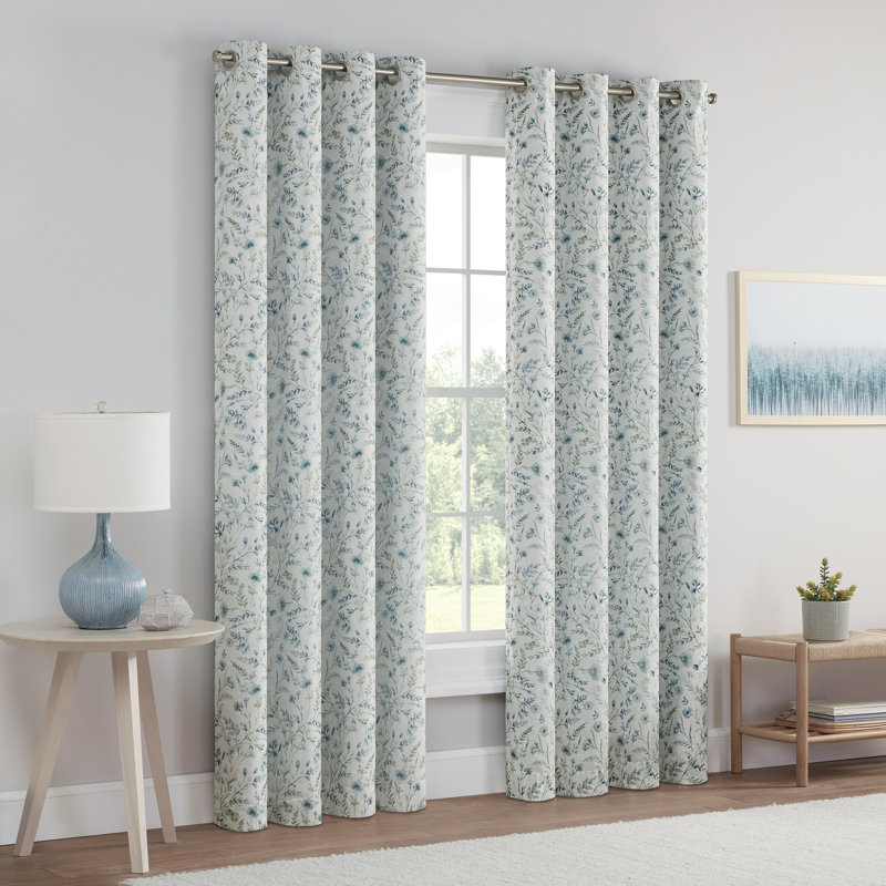 Blackout Sliding Panel Single Panel, Blue, 50" W x 84" L