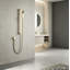 Douche murale en acier inoxydable avec barre coulissante réglable et douchette haute pression-121012021