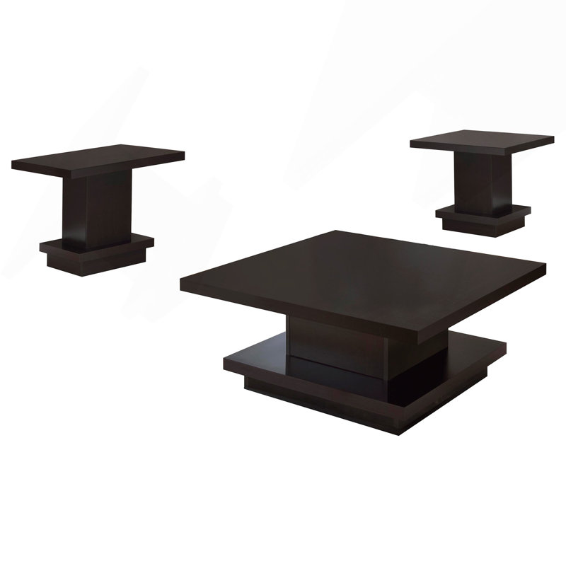3-Piece Square Coffee And End Table Set